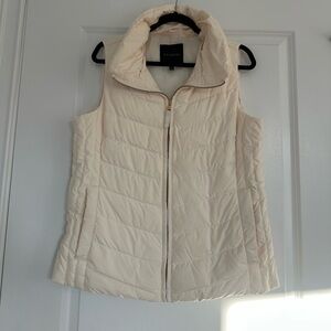 Talbots Cream Quilted Vest